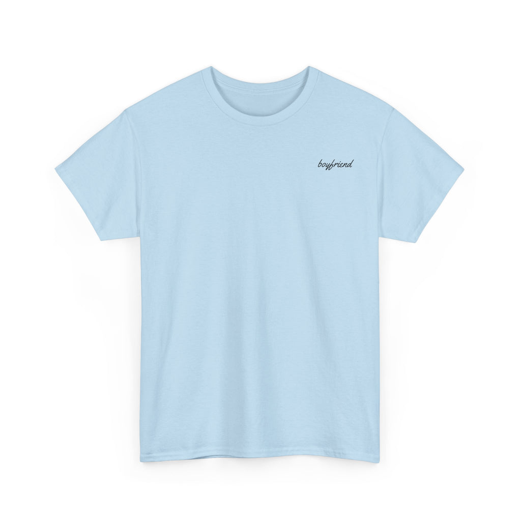 Girlfriend Boyfriend Circle Tee — Minimal Couple Graphic T-Shirt