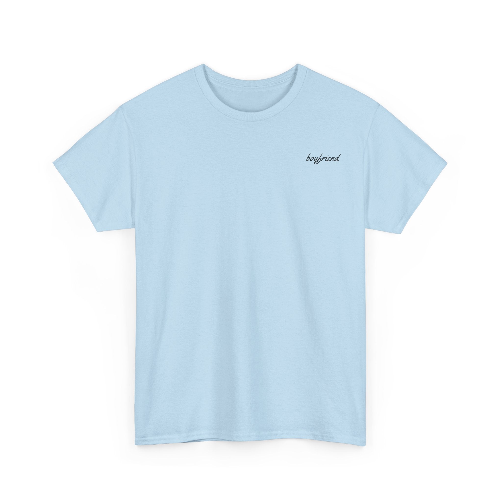 Girlfriend Boyfriend Circle Tee — Minimal Couple Graphic T-Shirt