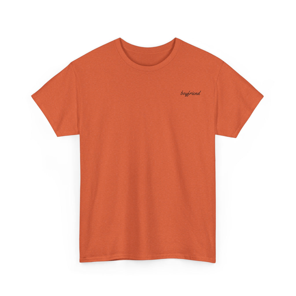 Girlfriend Boyfriend Circle Tee — Minimal Couple Graphic T-Shirt