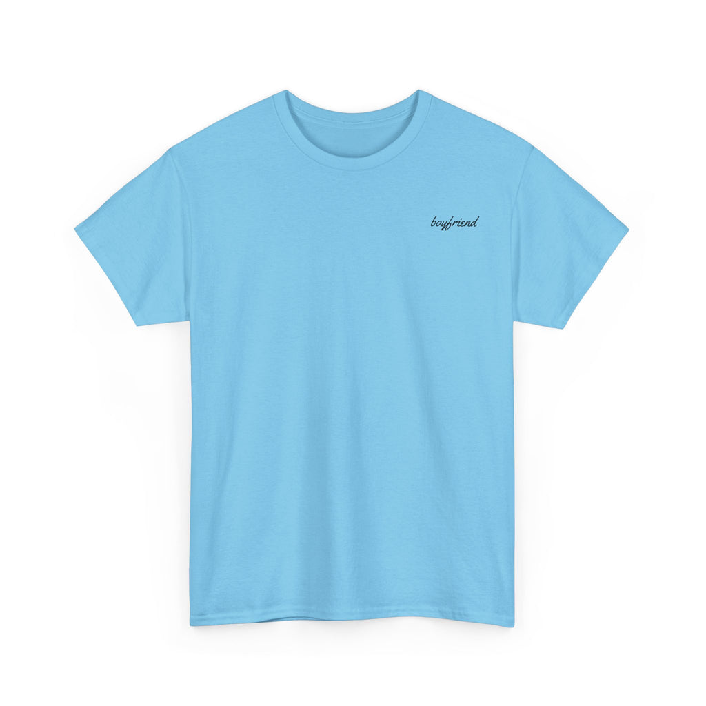 Girlfriend Boyfriend Circle Tee — Minimal Couple Graphic T-Shirt