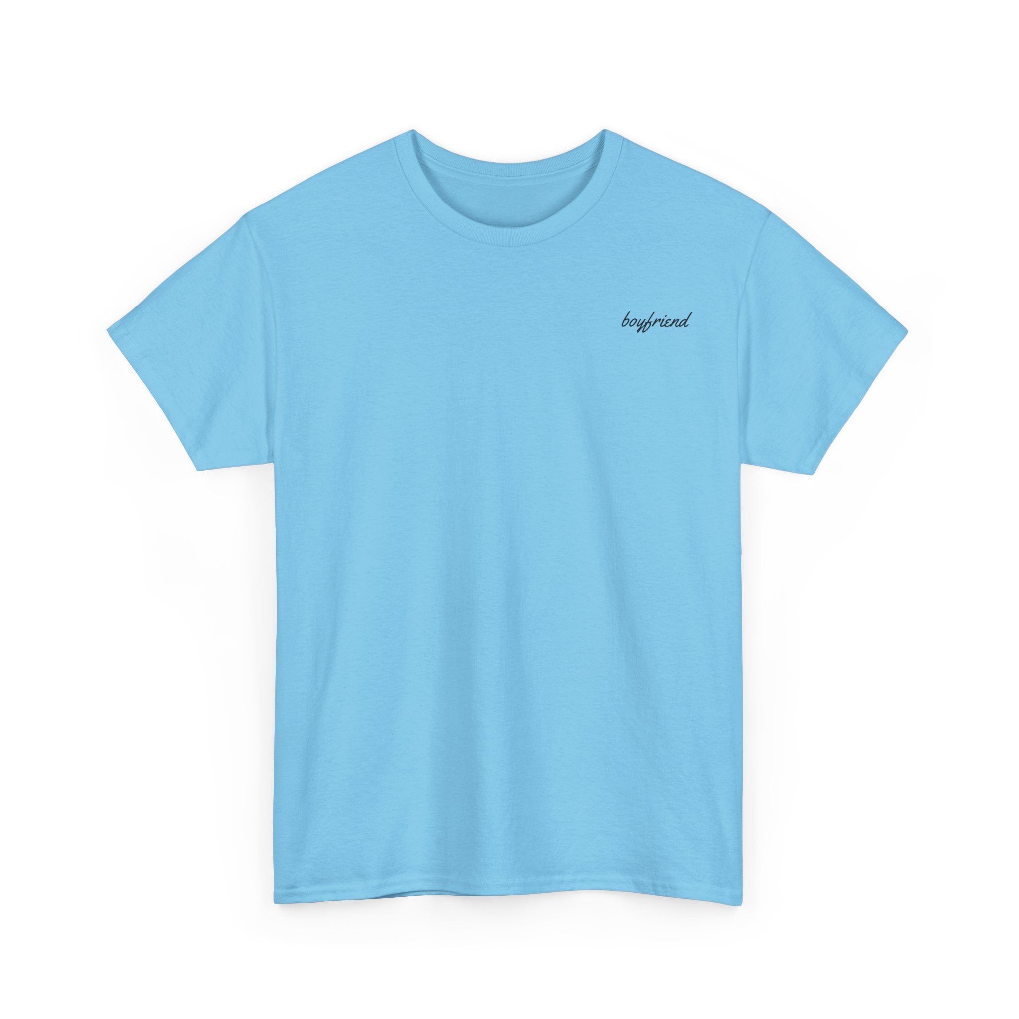 Girlfriend Boyfriend Circle Tee — Minimal Couple Graphic T-Shirt