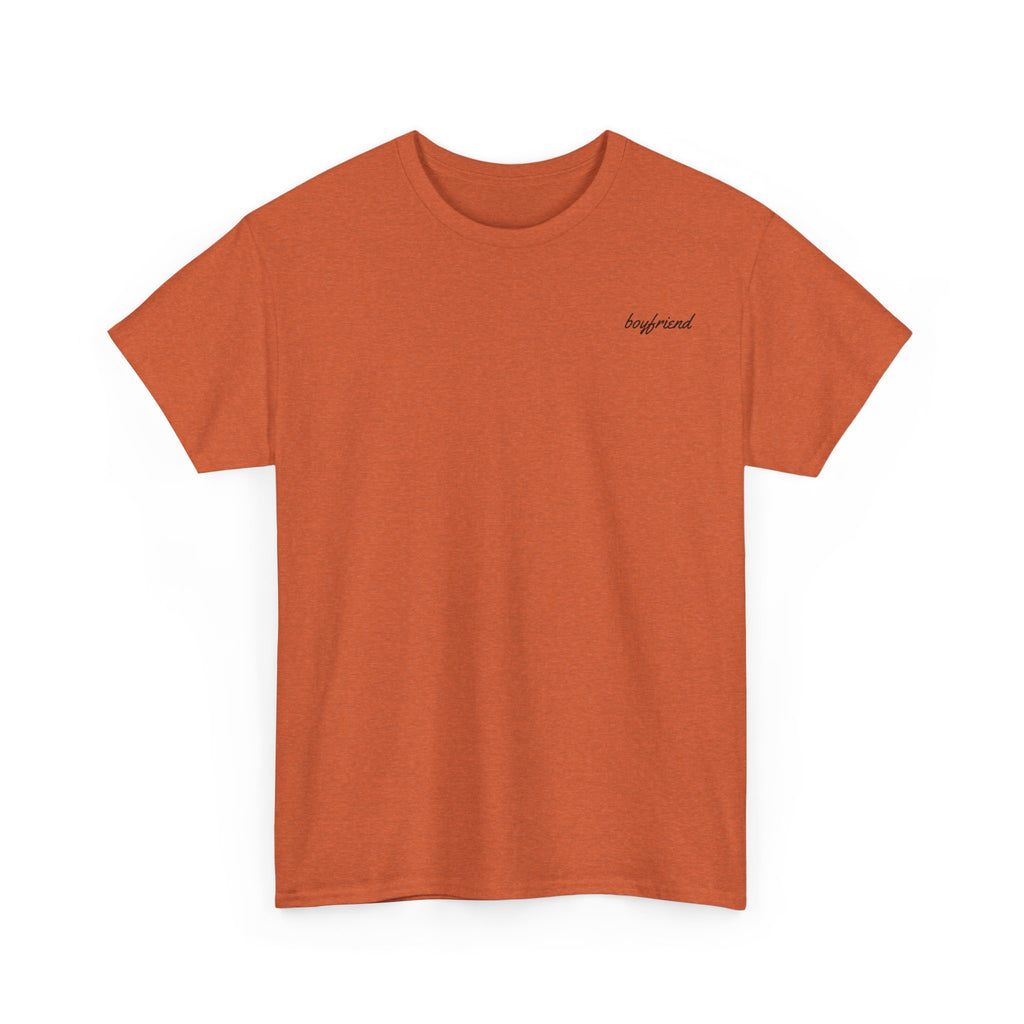 Girlfriend Boyfriend Circle Tee — Minimal Couple Graphic T-Shirt