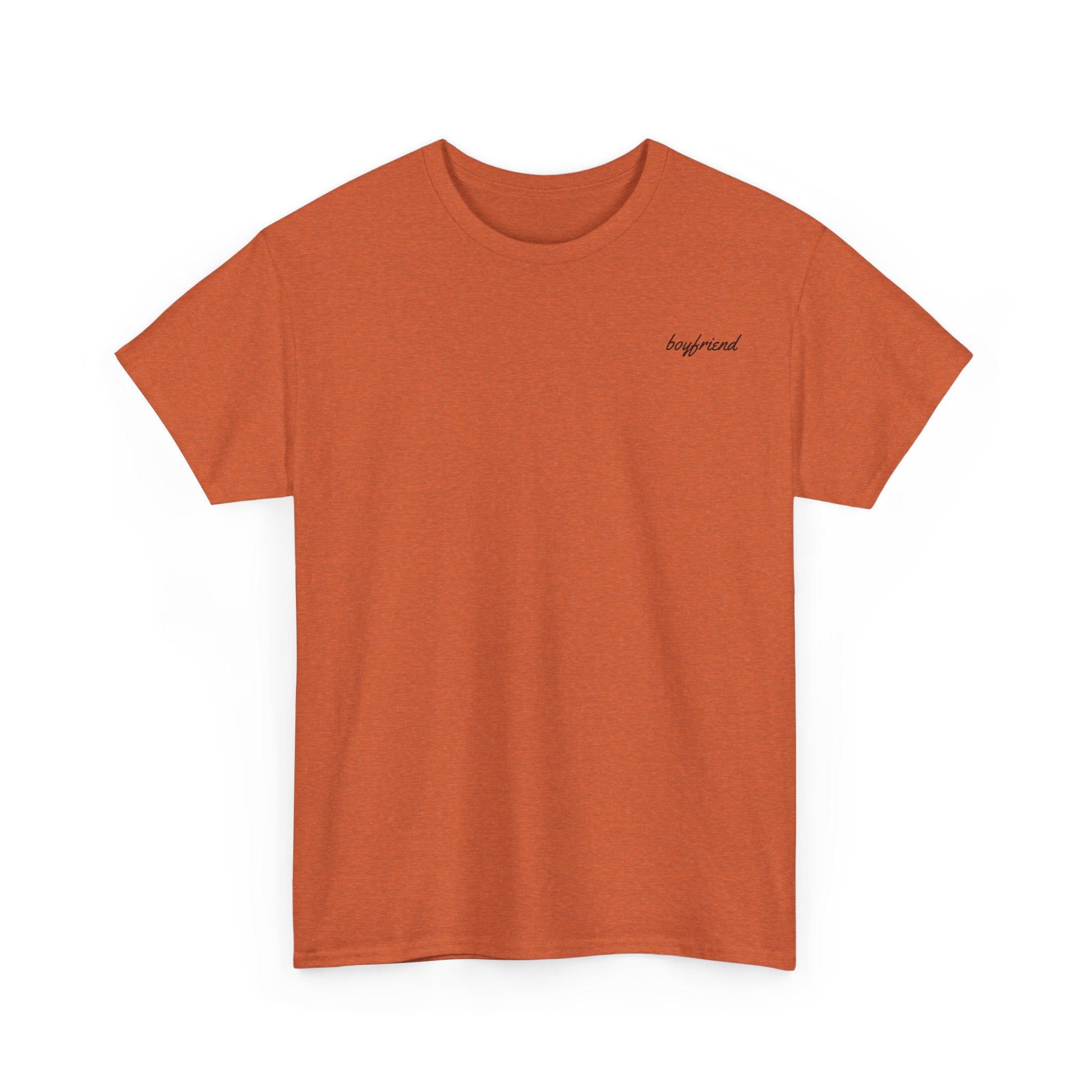 Girlfriend Boyfriend Circle Tee — Minimal Couple Graphic T-Shirt