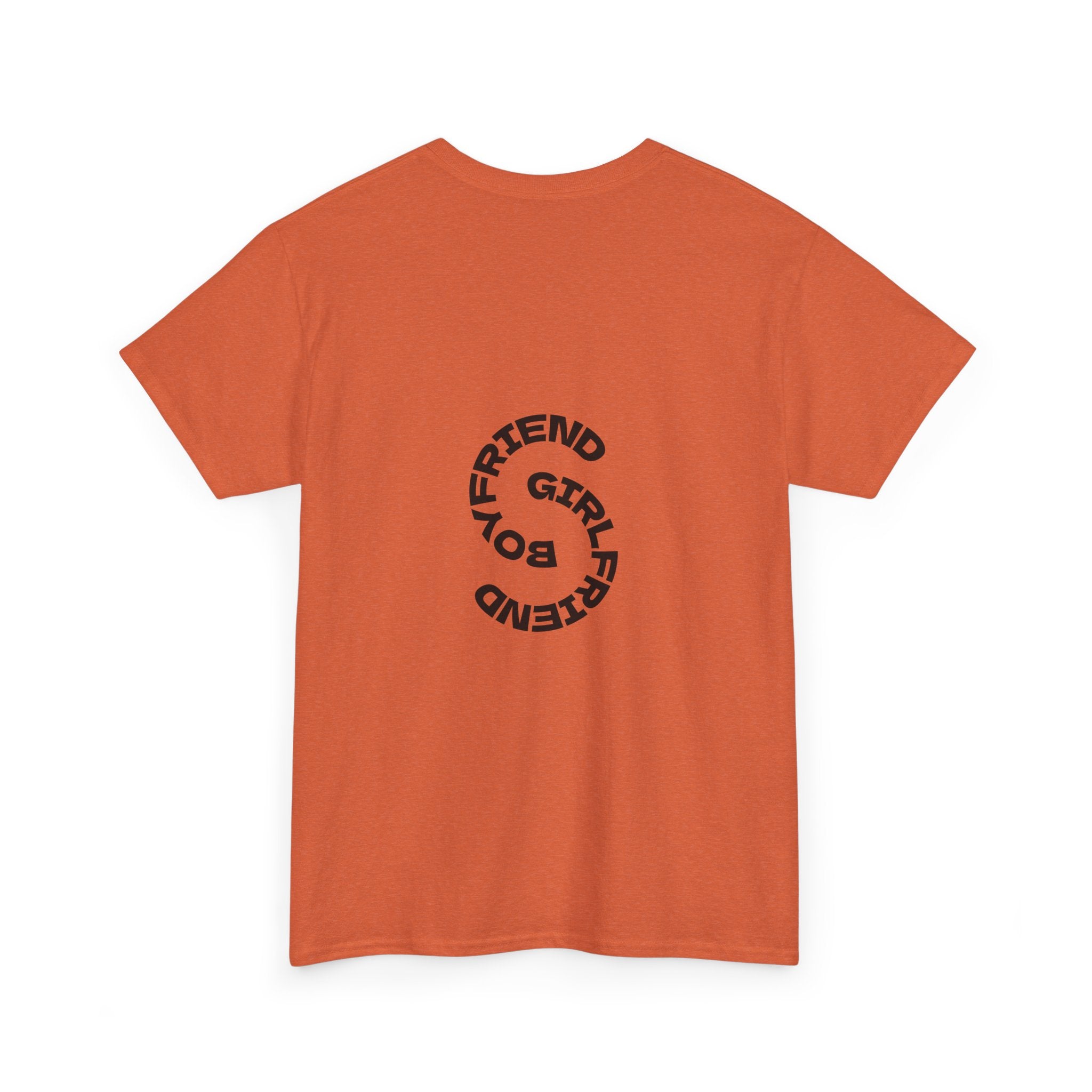 Girlfriend Boyfriend Circle Tee — Minimal Couple Graphic T-Shirt