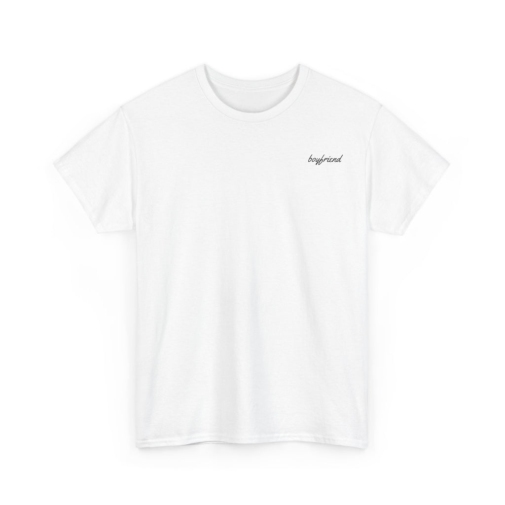Girlfriend Boyfriend Circle Tee — Minimal Couple Graphic T-Shirt