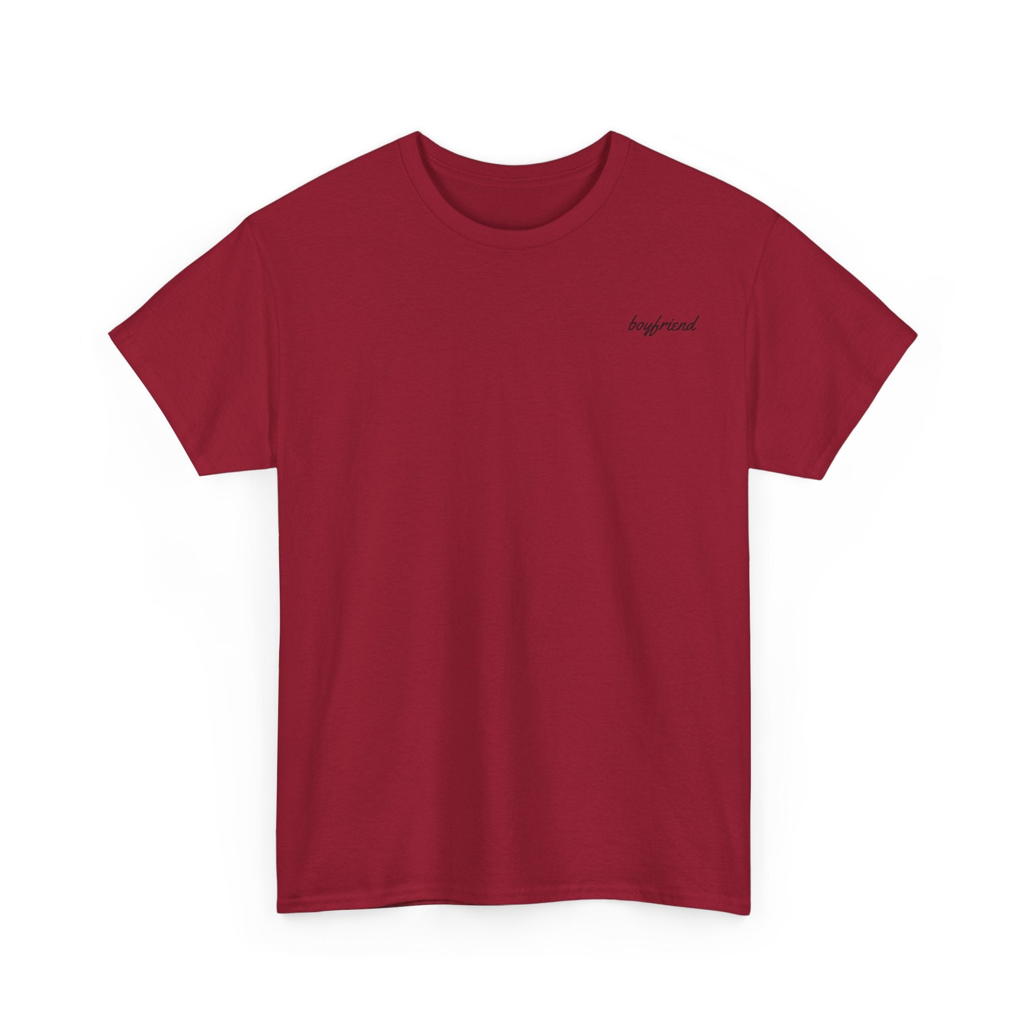 Girlfriend Boyfriend Circle Tee — Minimal Couple Graphic T-Shirt