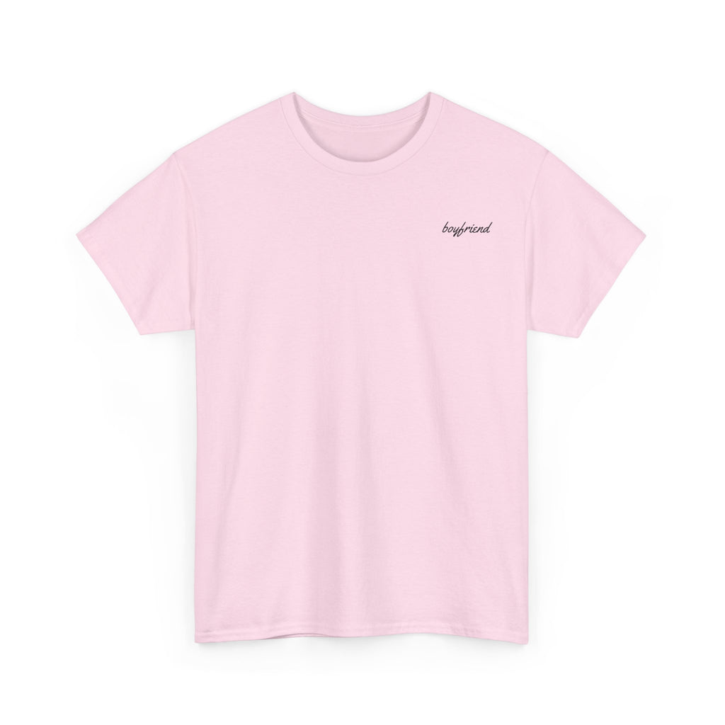 Girlfriend Boyfriend Circle Tee — Minimal Couple Graphic T-Shirt