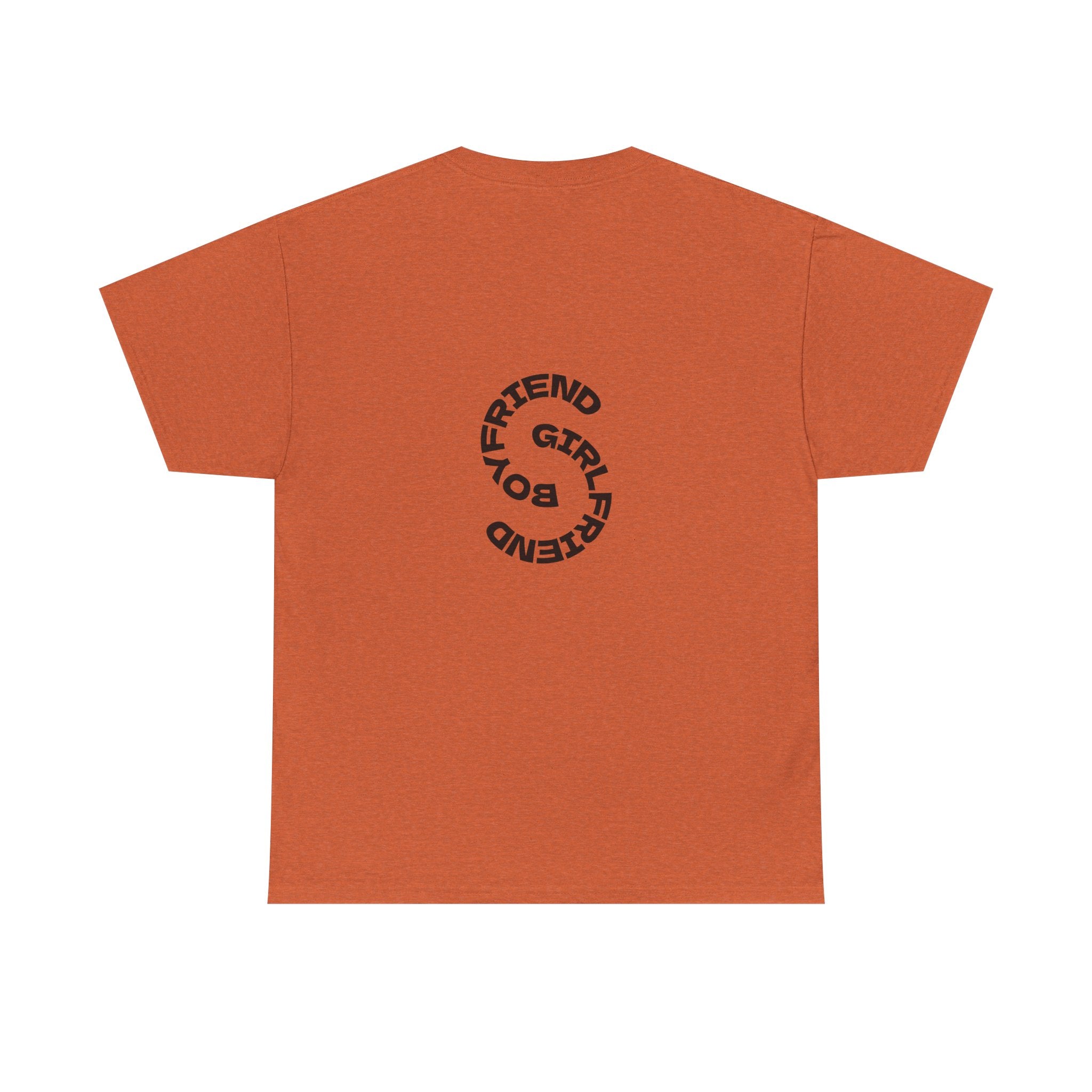 Girlfriend Boyfriend Circle Tee — Minimal Couple Graphic T-Shirt
