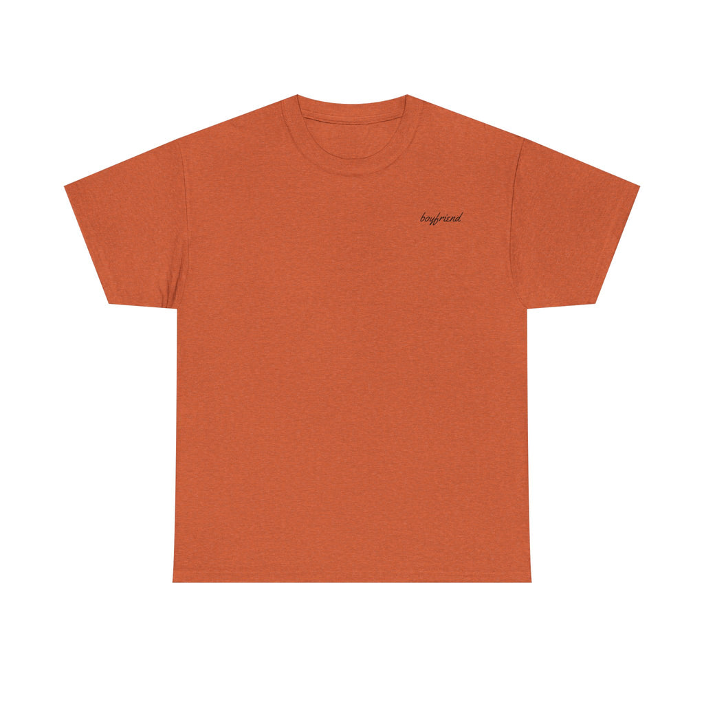 Girlfriend Boyfriend Circle Tee — Minimal Couple Graphic T-Shirt