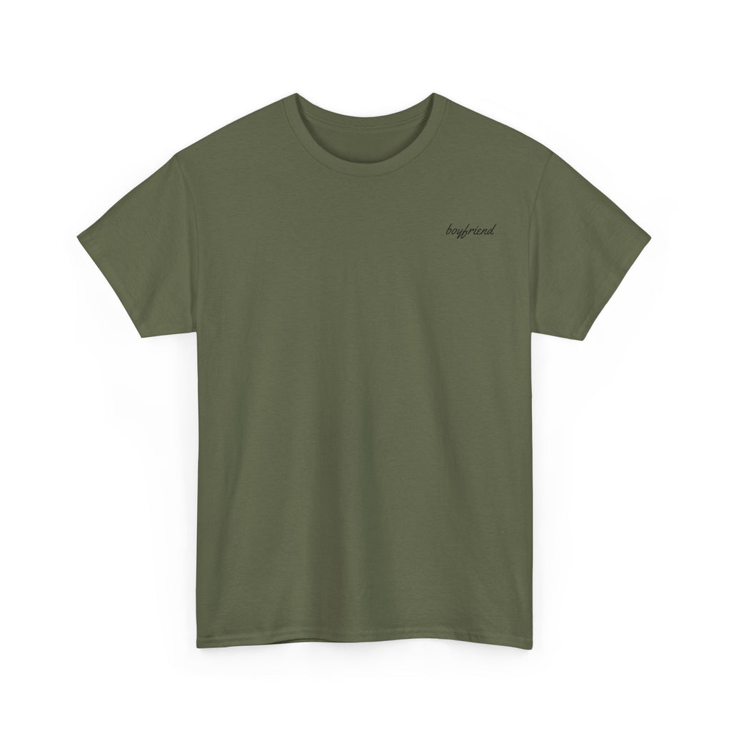 Girlfriend Boyfriend Circle Tee — Minimal Couple Graphic T-Shirt