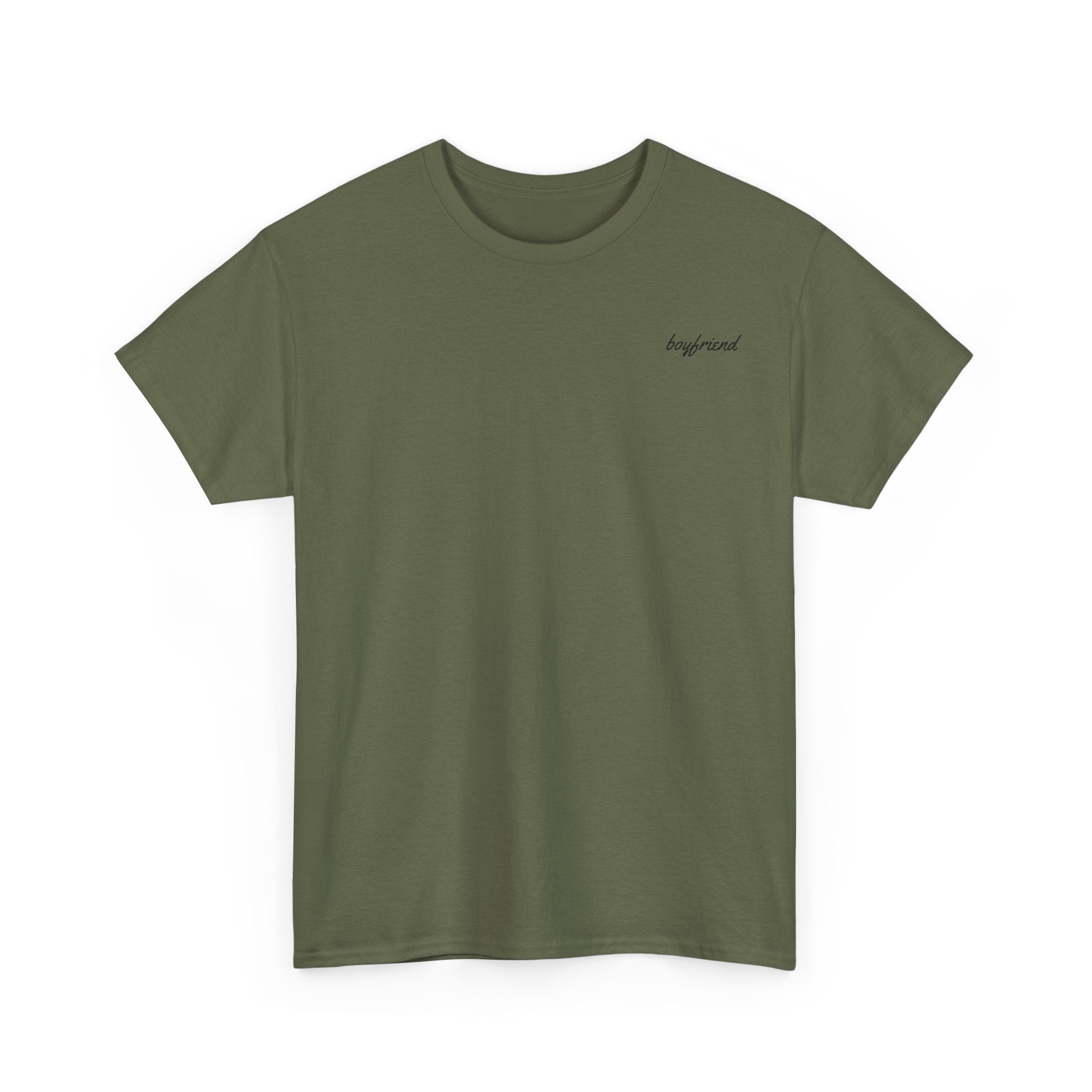 Girlfriend Boyfriend Circle Tee — Minimal Couple Graphic T-Shirt