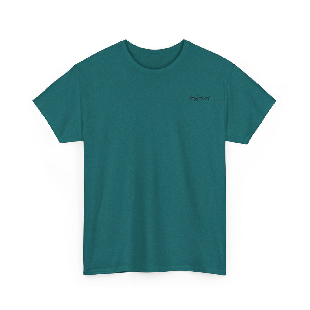 Girlfriend Boyfriend Circle Tee — Minimal Couple Graphic T-Shirt