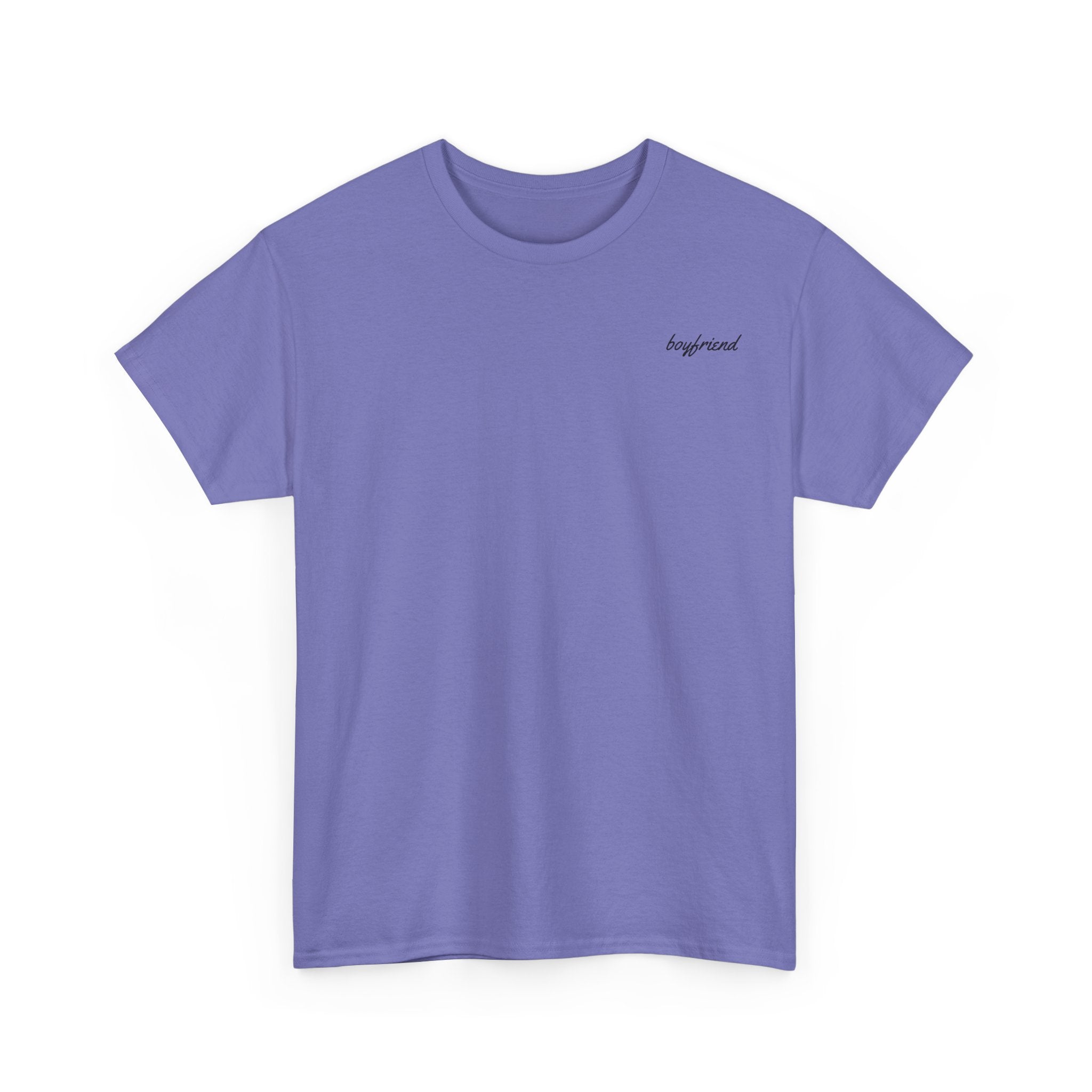 Girlfriend Boyfriend Circle Tee — Minimal Couple Graphic T-Shirt