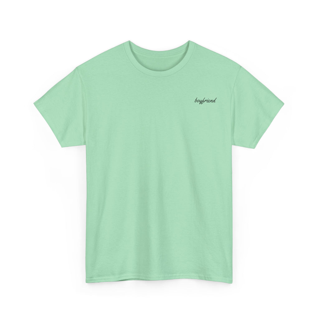 Girlfriend Boyfriend Circle Tee — Minimal Couple Graphic T-Shirt
