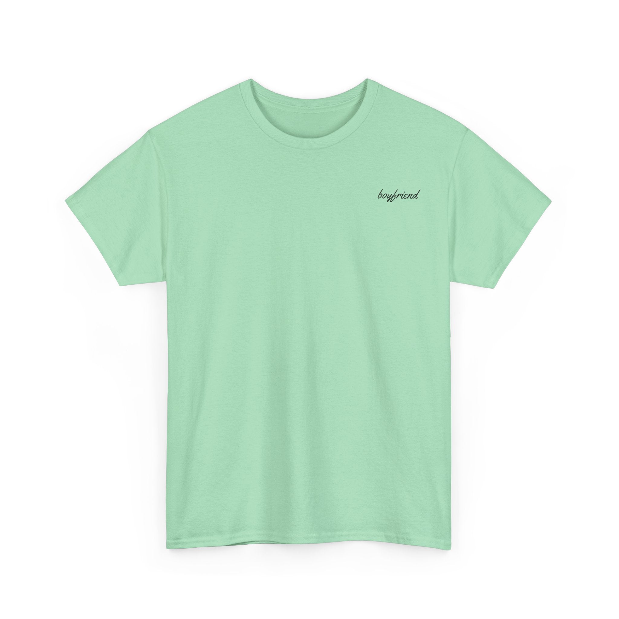 Girlfriend Boyfriend Circle Tee — Minimal Couple Graphic T-Shirt
