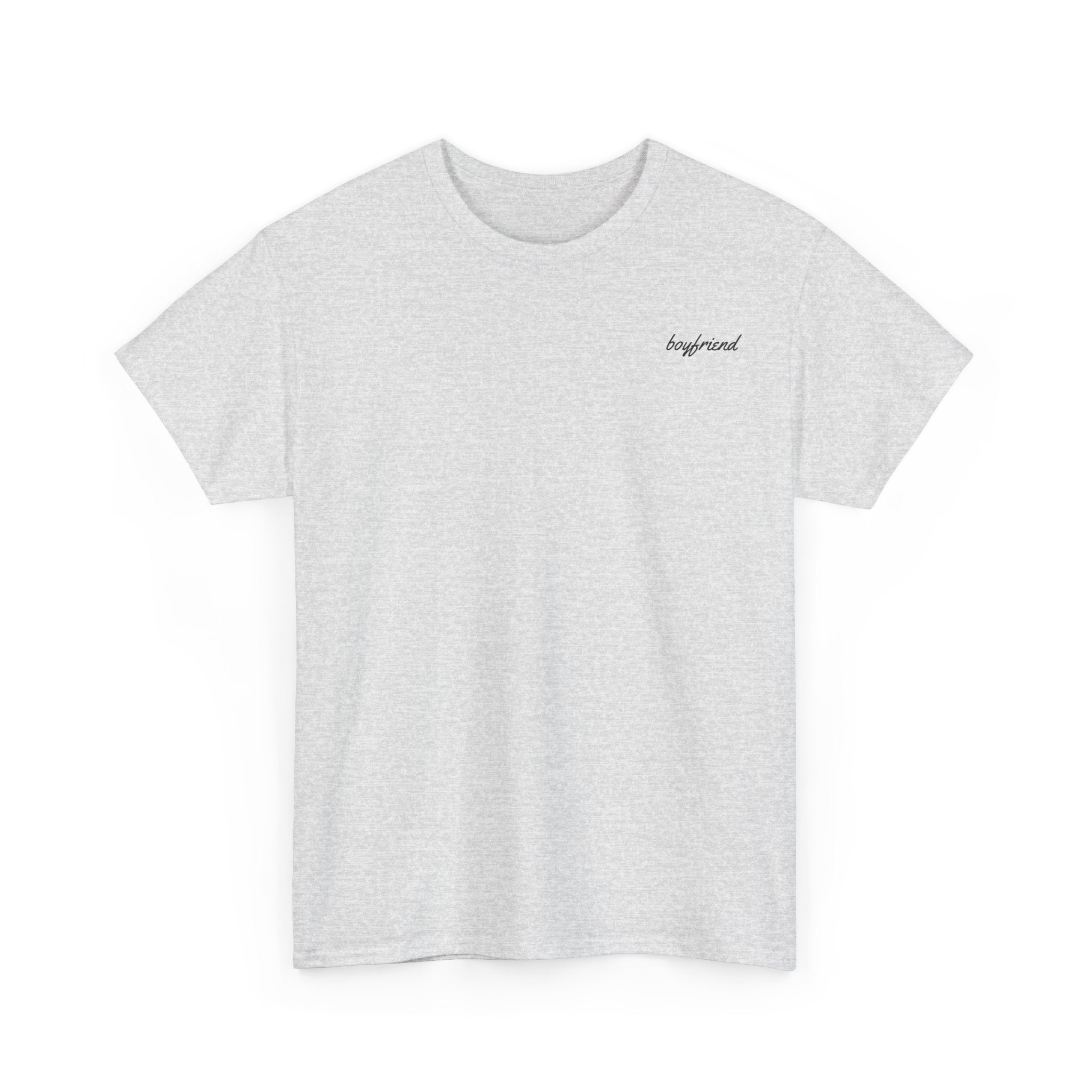 Girlfriend Boyfriend Circle Tee — Minimal Couple Graphic T-Shirt