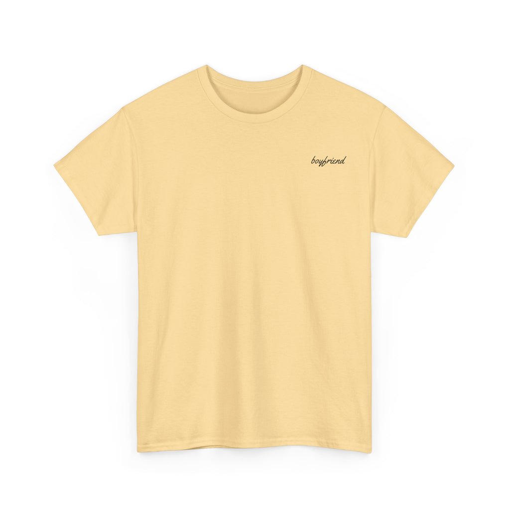 Girlfriend Boyfriend Circle Tee — Minimal Couple Graphic T-Shirt