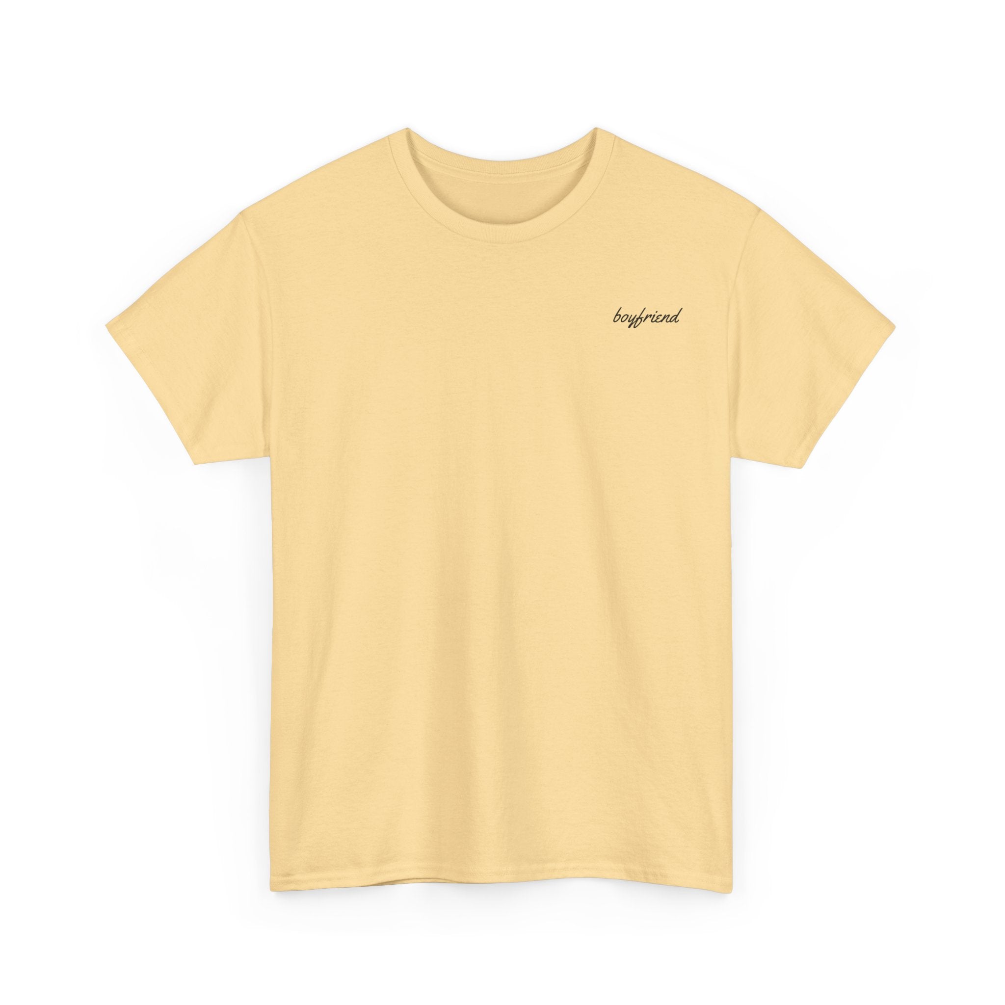 Girlfriend Boyfriend Circle Tee — Minimal Couple Graphic T-Shirt