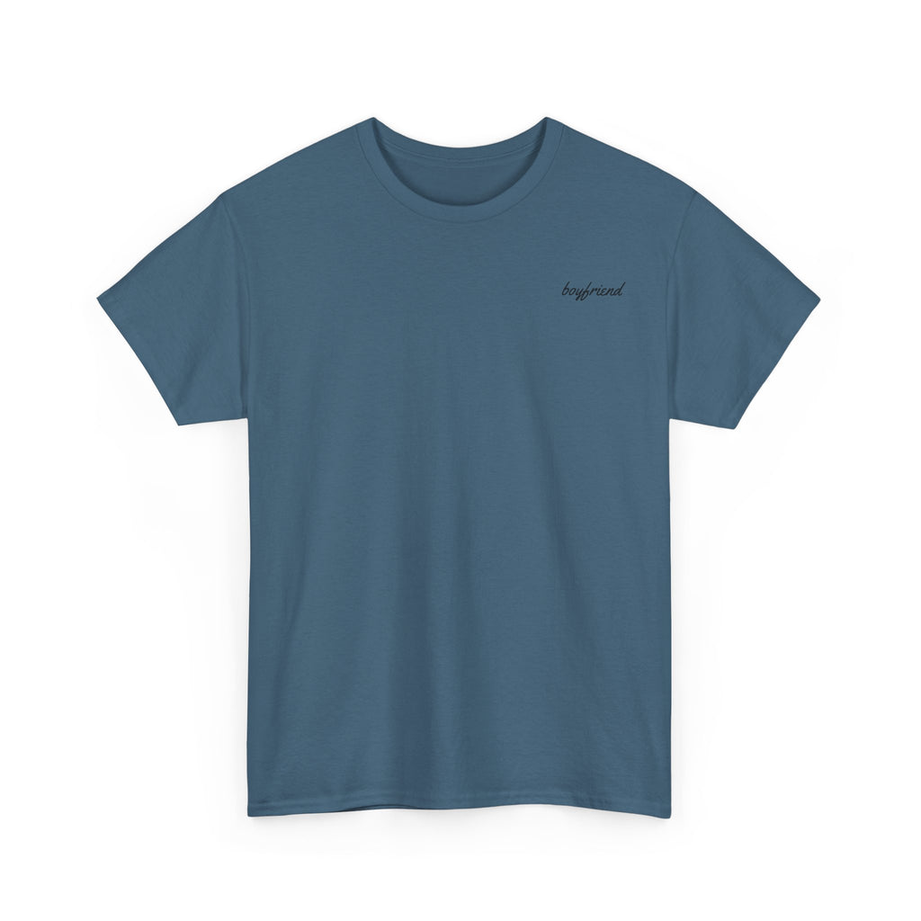 Girlfriend Boyfriend Circle Tee — Minimal Couple Graphic T-Shirt