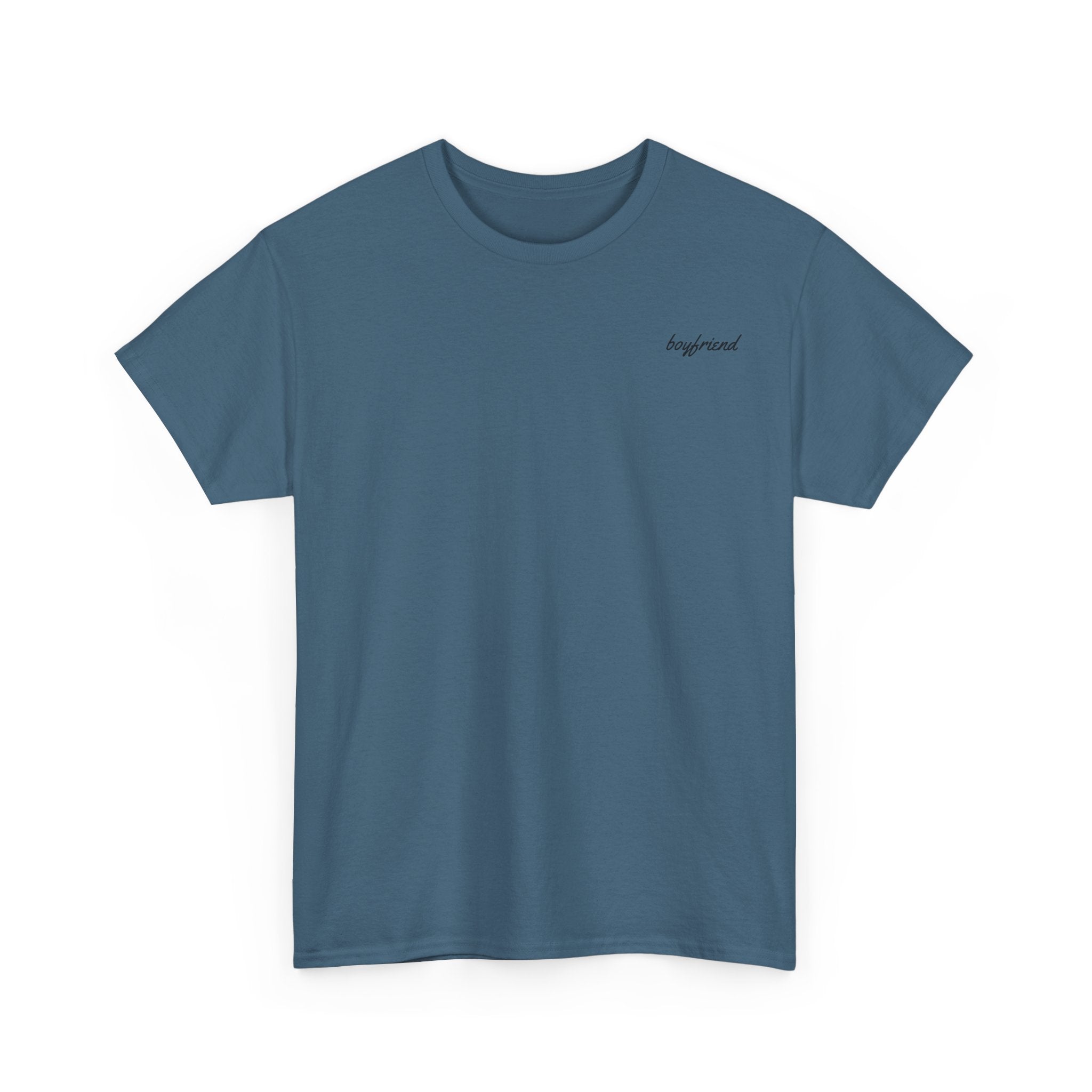 Girlfriend Boyfriend Circle Tee — Minimal Couple Graphic T-Shirt